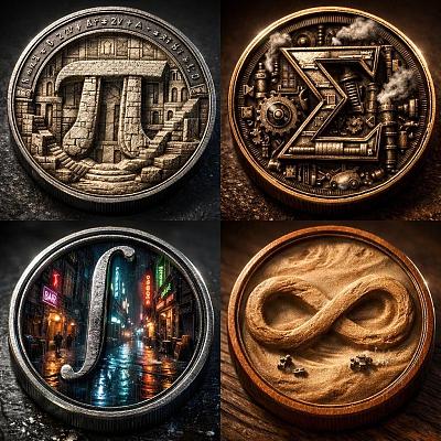 数学符号微缩世界纪念币