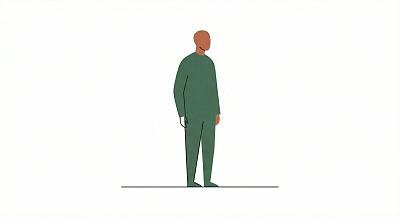 简约线条与色块结合的现代插画风格