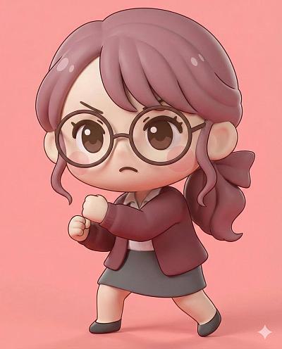 3D风格Q版女孩插画生成