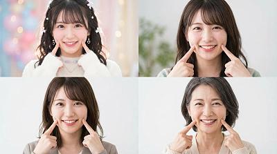 不同年龄段女性微笑对比
