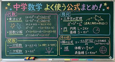 中学数学常用公式汇总板书