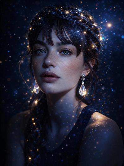 星尘魔法少女肖像，光影梦幻璀璨