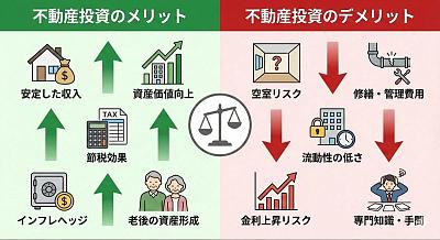 房地产投资的优缺点信息图