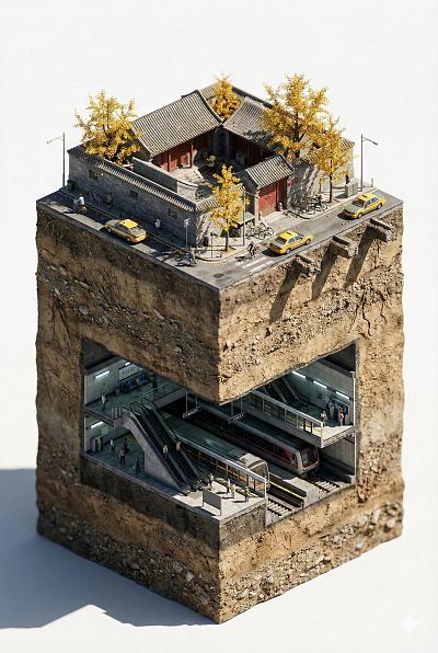 城市剖面立体模型展示