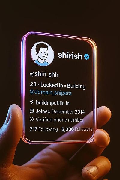 生成未来感透明3D推特个人资料卡