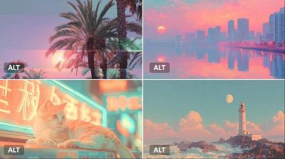 梦幻般的蒸汽波失真