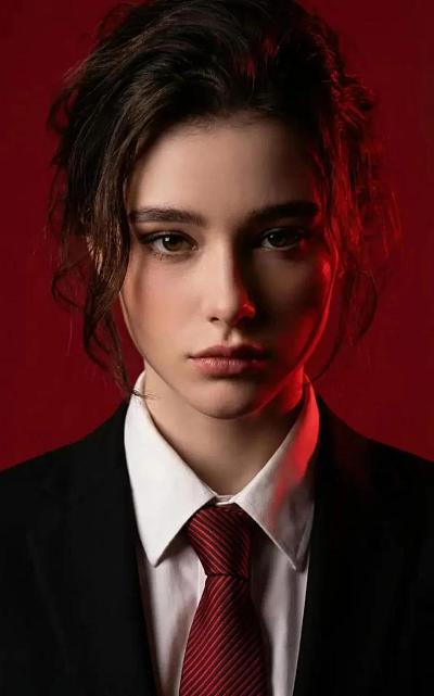 红幕冷艳女郎