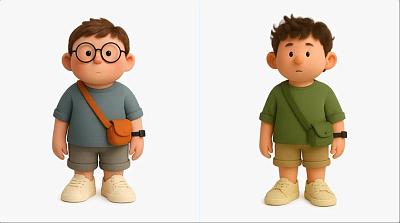 3D卡通男孩角色预设
