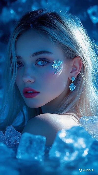冰晶幻境中的宝石少女