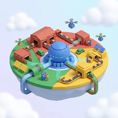 品牌物流 hub 3D 设计