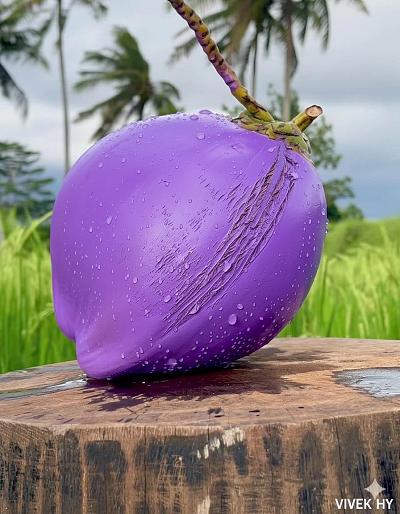 紫椰特写热带风情静物