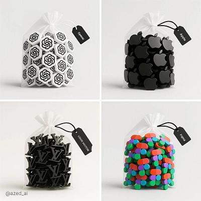 透明塑料袋装物体