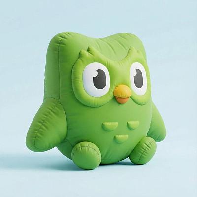 充气风格3D标志玩具渲染