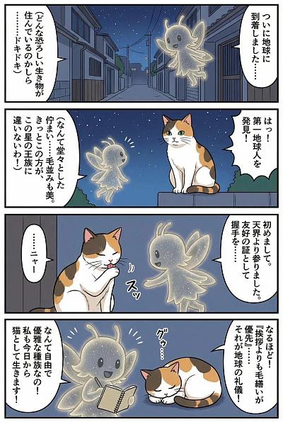 地球是猫咪星球的四格漫画