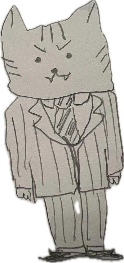 猫形角色正侧面手绘转彩色上色设计