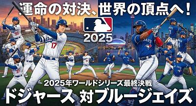 2025世界大赛动漫海报：道奇队 vs 蓝鸟队首发阵容