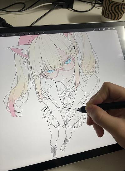 数位板上的绘画