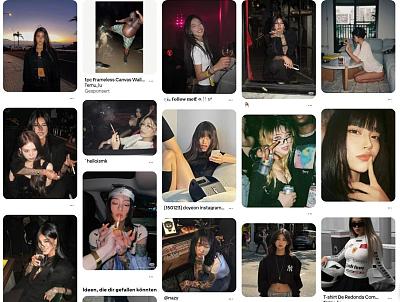 暗黑系酷女孩夜生活写真