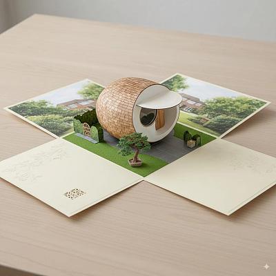 场景 A6 折叠卡