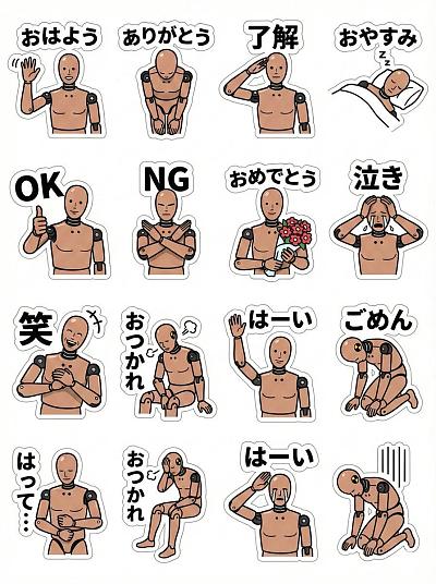 LINE 站立玩偶角色贴纸包（日文）
