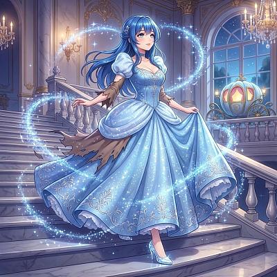 蓝白魔法公主舞会奇幻瞬间