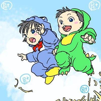 恐龙装儿童角色互动场景设定