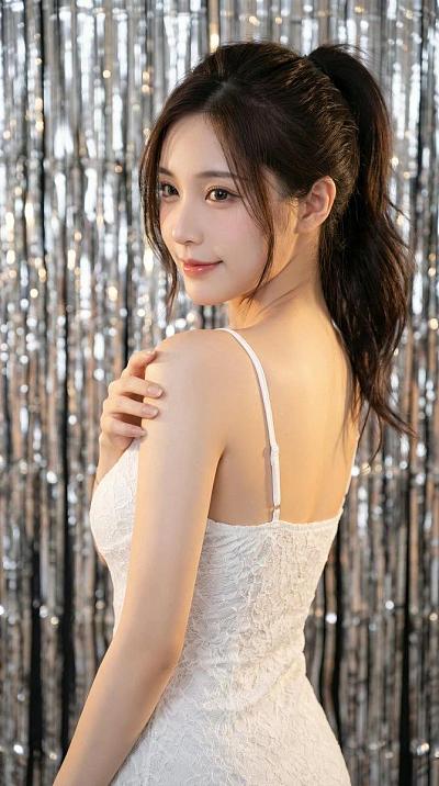 高角度特写展现女性柔美神态与光影氛围