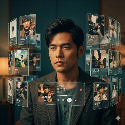 歌手AR悬浮歌单环绕特效