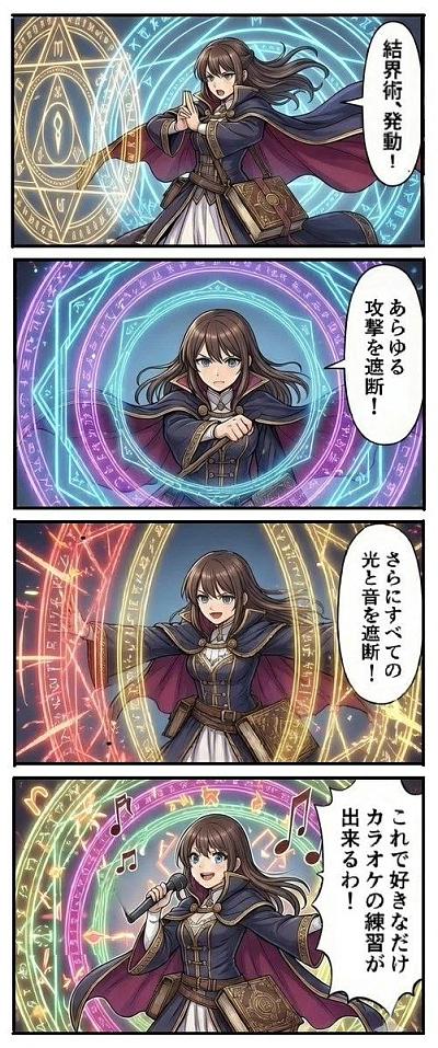 魔法阵绘制测试：多层结界与属性色彩表现