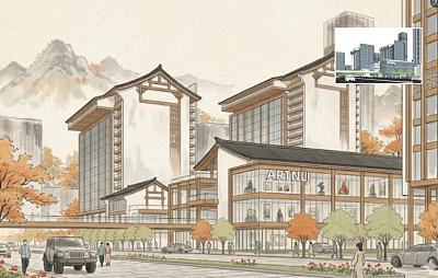 风格化制图：古风效果图【建筑、景观、规划均适用】