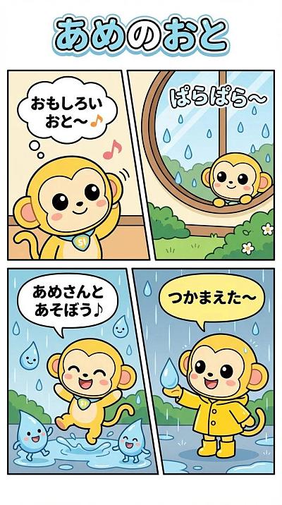 雨中嬉戏小猴漫画