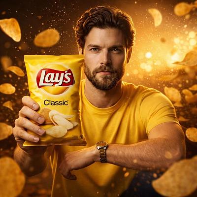 Lays薯片广告视觉预设：风味主题化人物场景生成