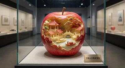 江南水乡苹果雕刻艺术展