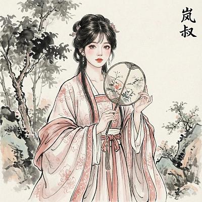 水墨仕女图AI生成器