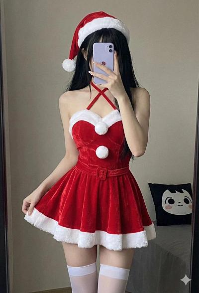 圣诞主题镜前自拍写真