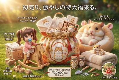 福袋広告用超現実キービジュアル生成プロンプト