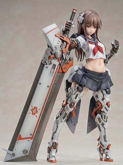 女子甲生机甲少女手办产品展示图