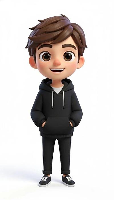 Pixar风格美国路人角色设计