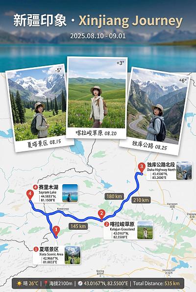 新疆旅行回忆海报生成器